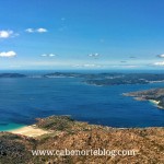 Fisterra e Ría de Corcubión e Cée desde o cumio do Monte Pindo