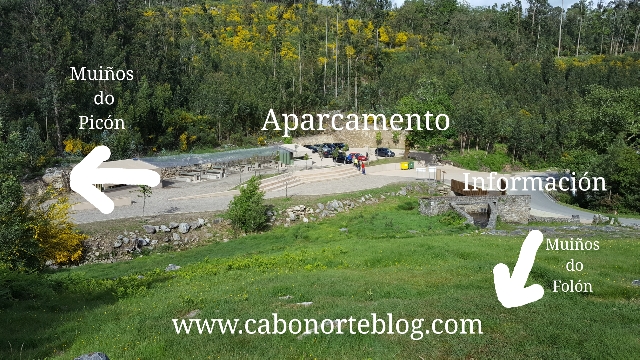 Inicio da ruta e as dúas posibles opcións